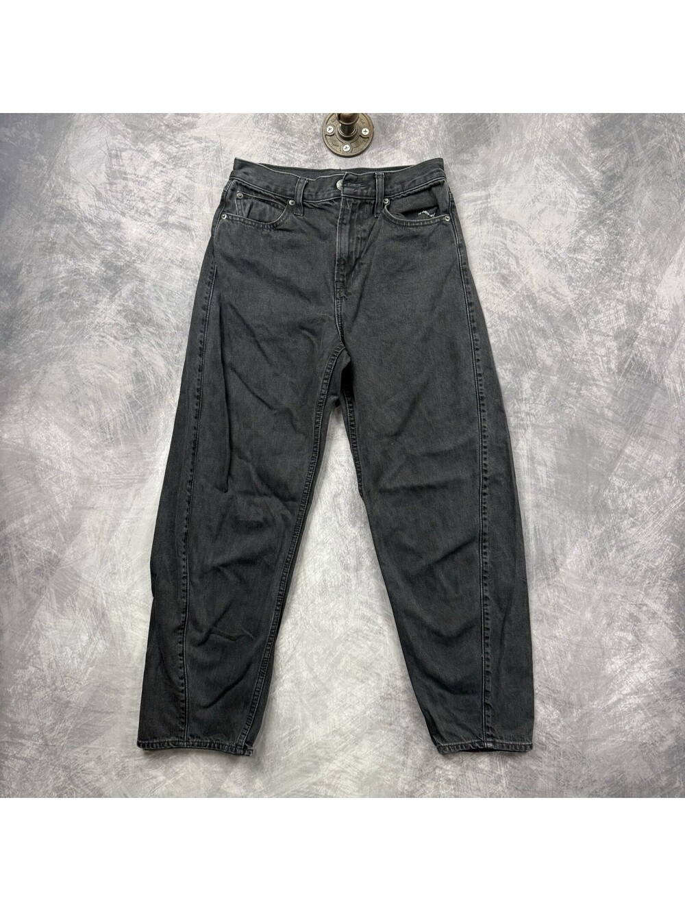 Gap Women's High Rise Barrel Jeans Black Size 26 /2R